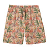 Vintage Flamingo Pattern Print Men's Swim Trunks