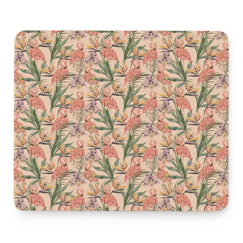 Vintage Flamingo Pattern Print Mouse Pad