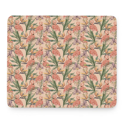 Vintage Flamingo Pattern Print Mouse Pad