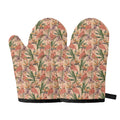 Vintage Flamingo Pattern Print Oven Mitts