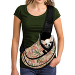 Vintage Flamingo Pattern Print Pet Sling Carrier