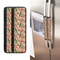 Vintage Flamingo Pattern Print Refrigerator Handle Covers