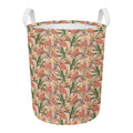 Vintage Flamingo Pattern Print Round Laundry Basket