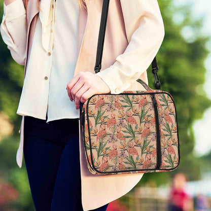 Vintage Flamingo Pattern Print Shoulder Strap Bible Bag