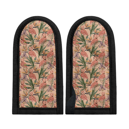 Vintage Flamingo Pattern Print Skillet Handle Cover