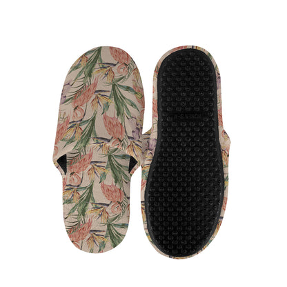 Vintage Flamingo Pattern Print Slippers