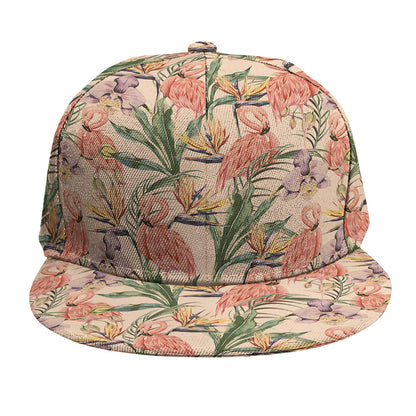 Vintage Flamingo Pattern Print Snapback Cap