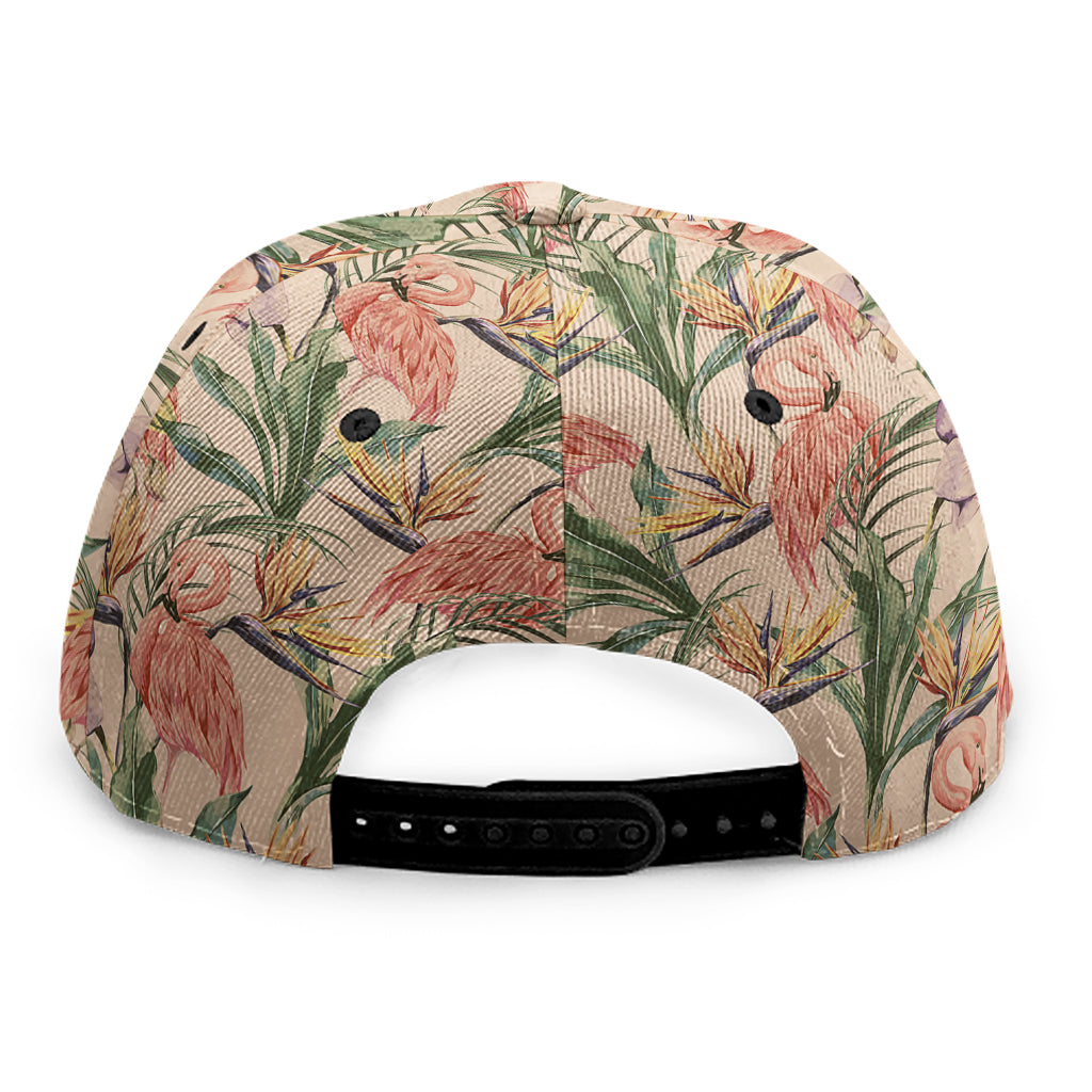 Vintage Flamingo Pattern Print Snapback Cap