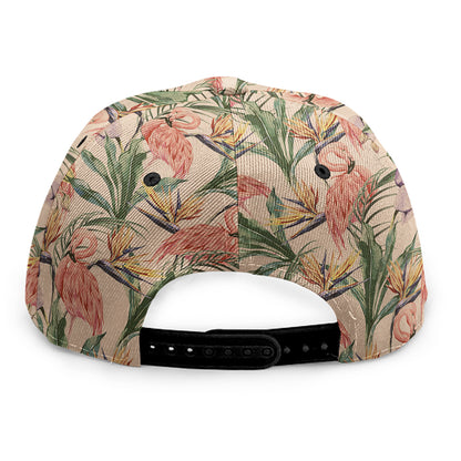 Vintage Flamingo Pattern Print Snapback Cap