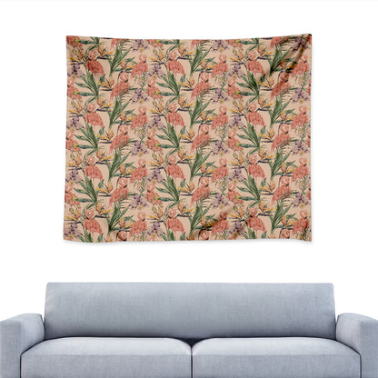 Vintage Flamingo Pattern Print Tapestry