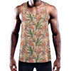 Vintage Flamingo Pattern Print Training Tank Top