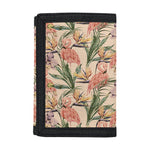 Vintage Flamingo Pattern Print Trifold Wallet