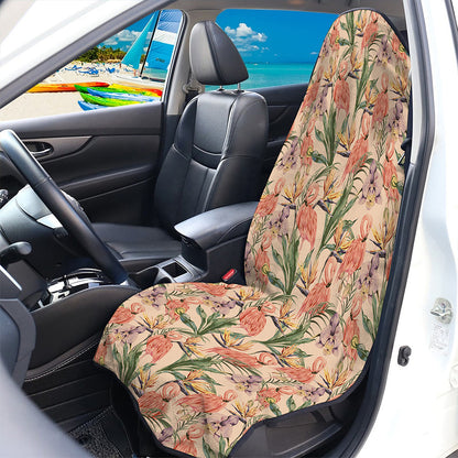 Vintage Flamingo Pattern Print Waterproof Car Seat Cover