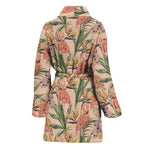 Vintage Flamingo Pattern Print Women's Bathrobe