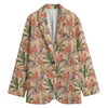 Vintage Flamingo Pattern Print Women's Blazer