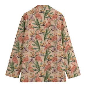 Vintage Flamingo Pattern Print Women's Blazer