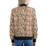 Vintage Flamingo Pattern Print Women's Bomber Jacket