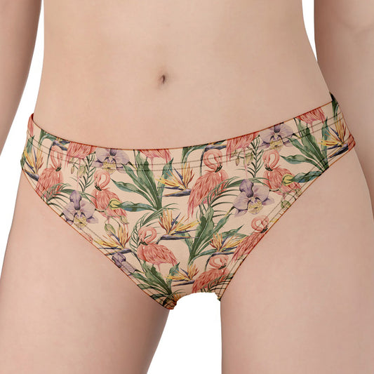 Vintage Flamingo Pattern Print Women's Panties