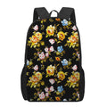 Vintage Floral Flower Pattern Print 17 Inch Backpack