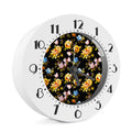 Vintage Floral Flower Pattern Print Alarm Clock