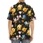 Vintage Floral Flower Pattern Print Aloha Shirt
