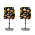 Vintage Floral Flower Pattern Print Bar Stool Covers