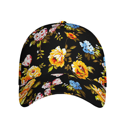 Vintage Floral Flower Pattern Print Baseball Cap