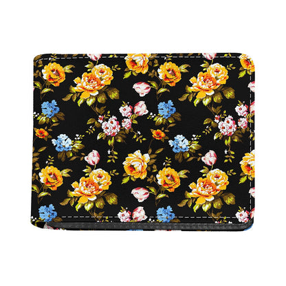 Vintage Floral Flower Pattern Print Bifold Wallet