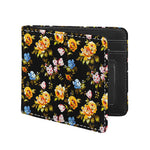Vintage Floral Flower Pattern Print Bifold Wallet