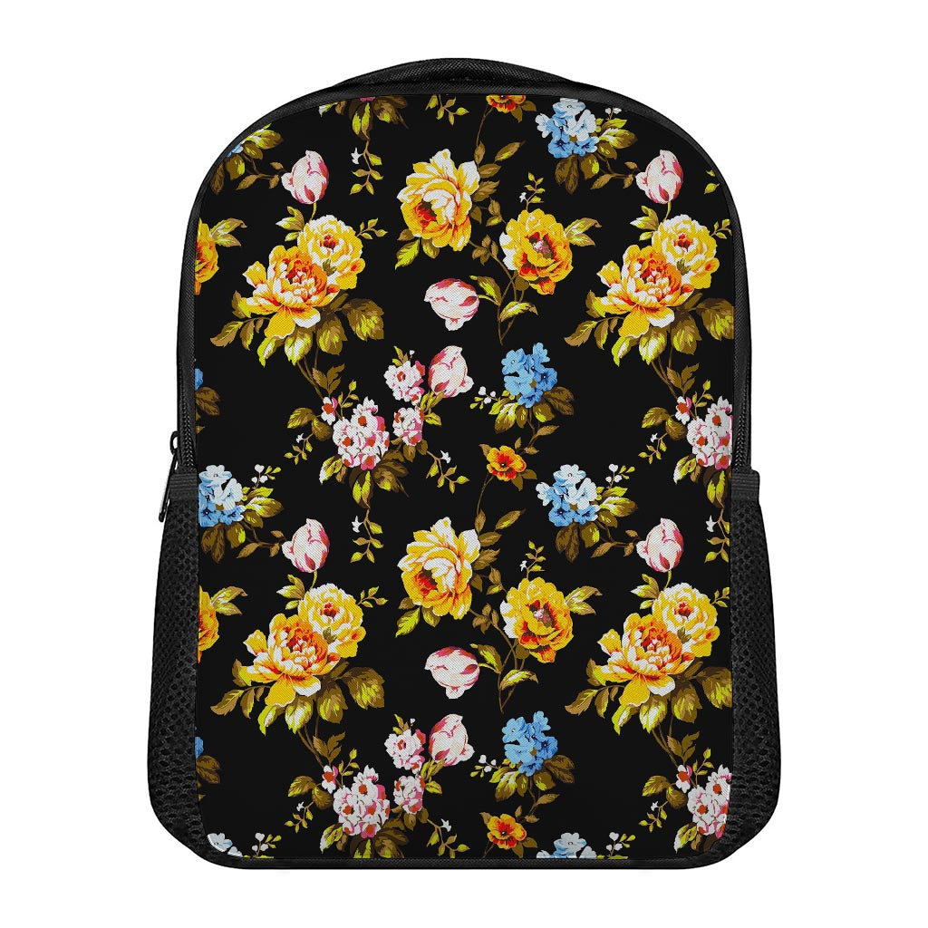 Vintage Floral Flower Pattern Print Casual Backpack
