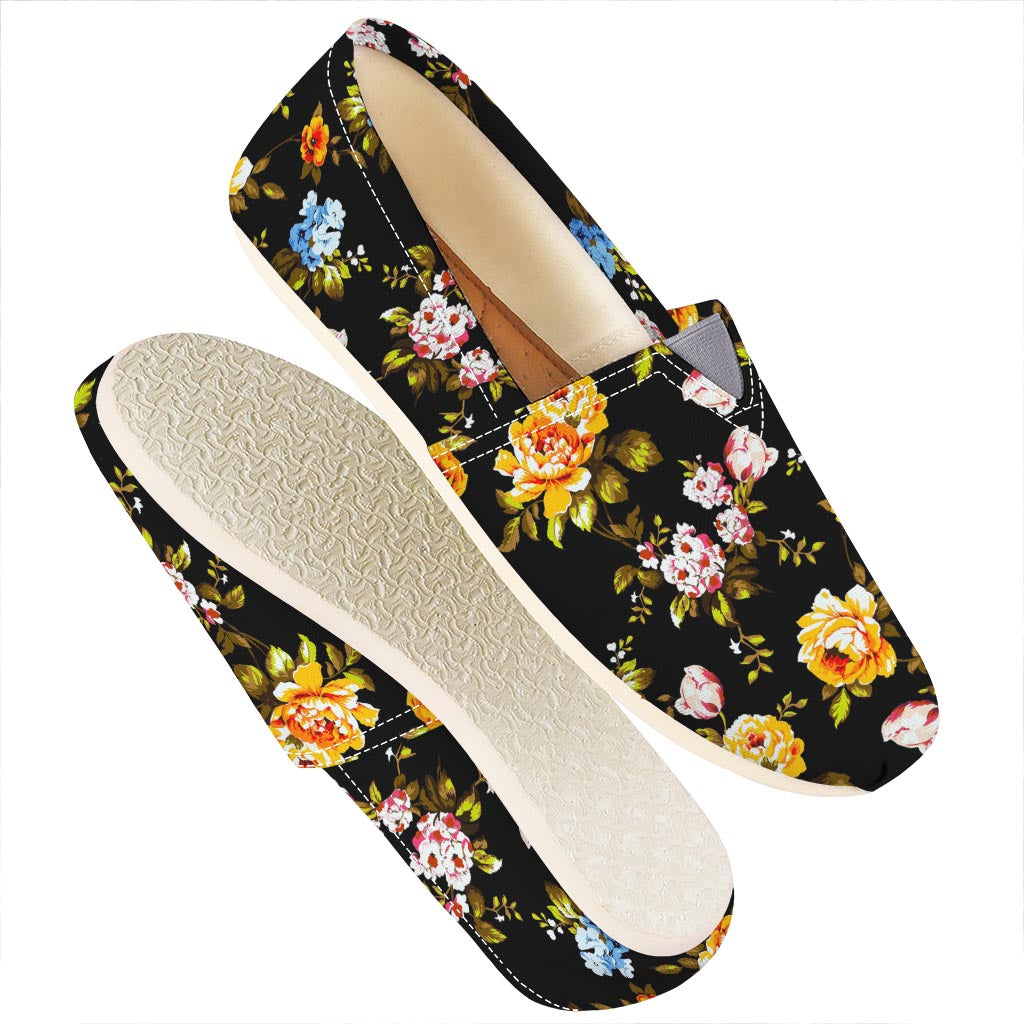 Vintage Floral Flower Pattern Print Casual Shoes