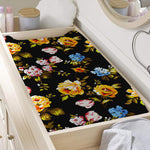 Vintage Floral Flower Pattern Print Changing Pad Cover