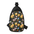 Vintage Floral Flower Pattern Print Sling Bag