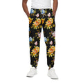 Vintage Floral Flower Pattern Print Cotton Sweatpants