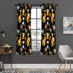 Vintage Floral Flower Pattern Print Curtain
