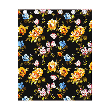 Vintage Floral Flower Pattern Print Curtain
