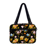 Vintage Floral Flower Pattern Print Double Strap Bible Bag