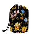 Vintage Floral Flower Pattern Print Drawstring Makeup Bag