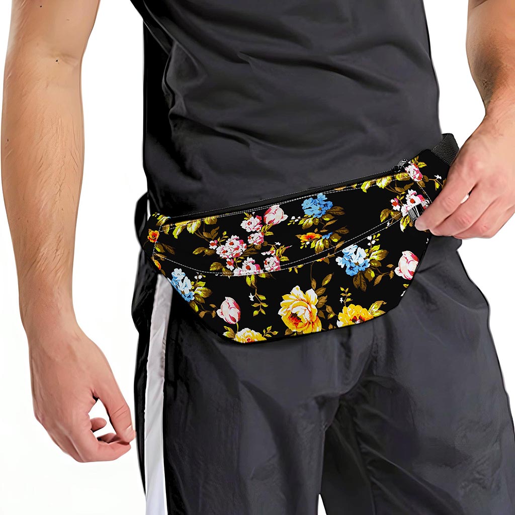 Vintage Floral Flower Pattern Print Fanny Pack