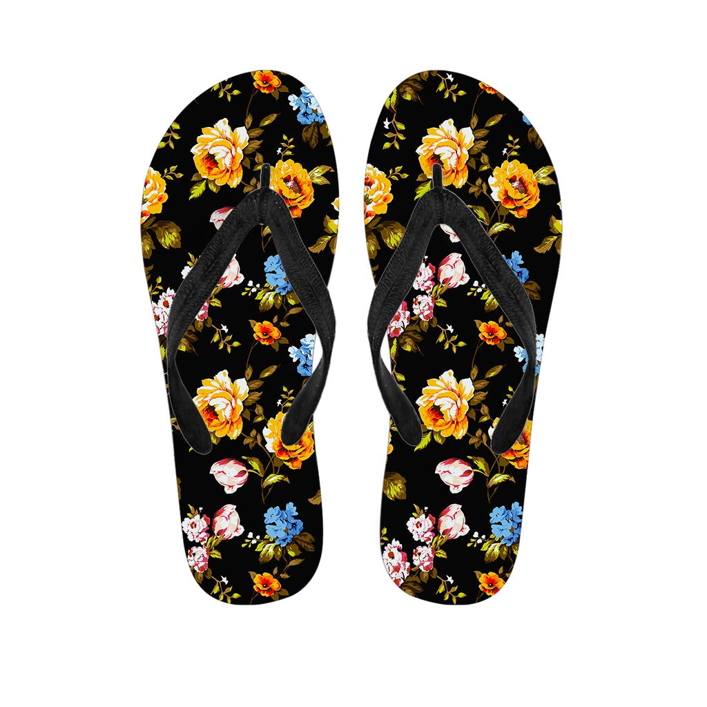 Vintage Floral Flower Pattern Print Flip Flops