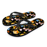 Vintage Floral Flower Pattern Print Flip Flops