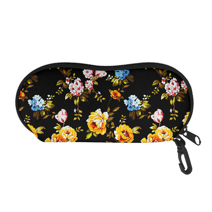 Vintage Floral Flower Pattern Print Glasses Case