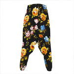 Vintage Floral Flower Pattern Print Hammer Pants