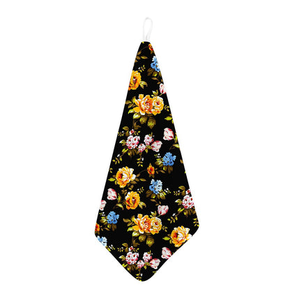Vintage Floral Flower Pattern Print Hand Towel