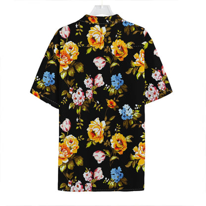 Vintage Floral Flower Pattern Print Hawaiian Shirt