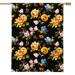 Vintage Floral Flower Pattern Print House Flag