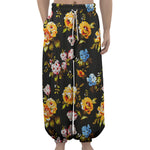 Vintage Floral Flower Pattern Print Lantern Pants