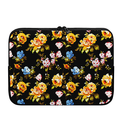Vintage Floral Flower Pattern Print Laptop Sleeve