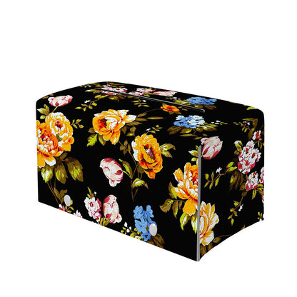 Vintage Floral Flower Pattern Print Leather Tissue Box Cover