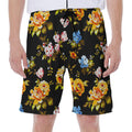 Vintage Floral Flower Pattern Print Men's Beach Shorts